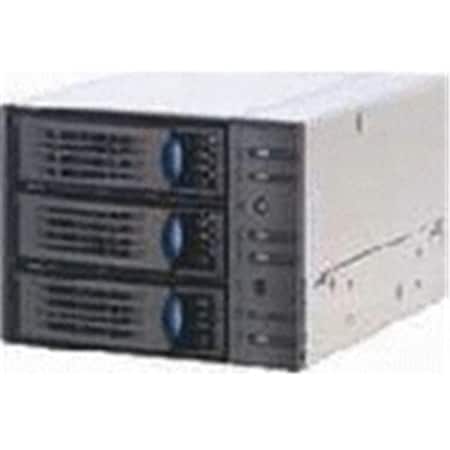 Chenbro 3.5 in. 3 Bay HDD Enclosure with 12Gb per Second SAS and SATA Backplane Brown Box SK32303T3